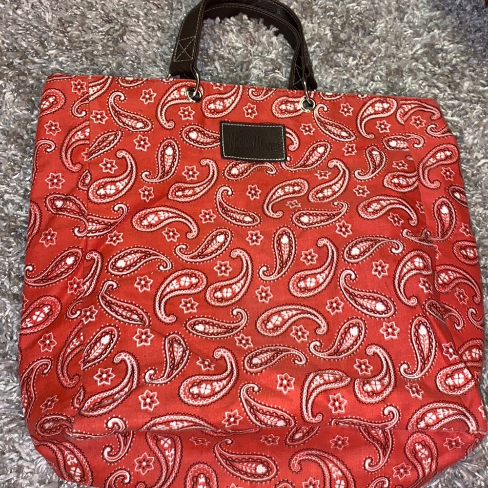 Vintage Norman Marcus Red paisley bag